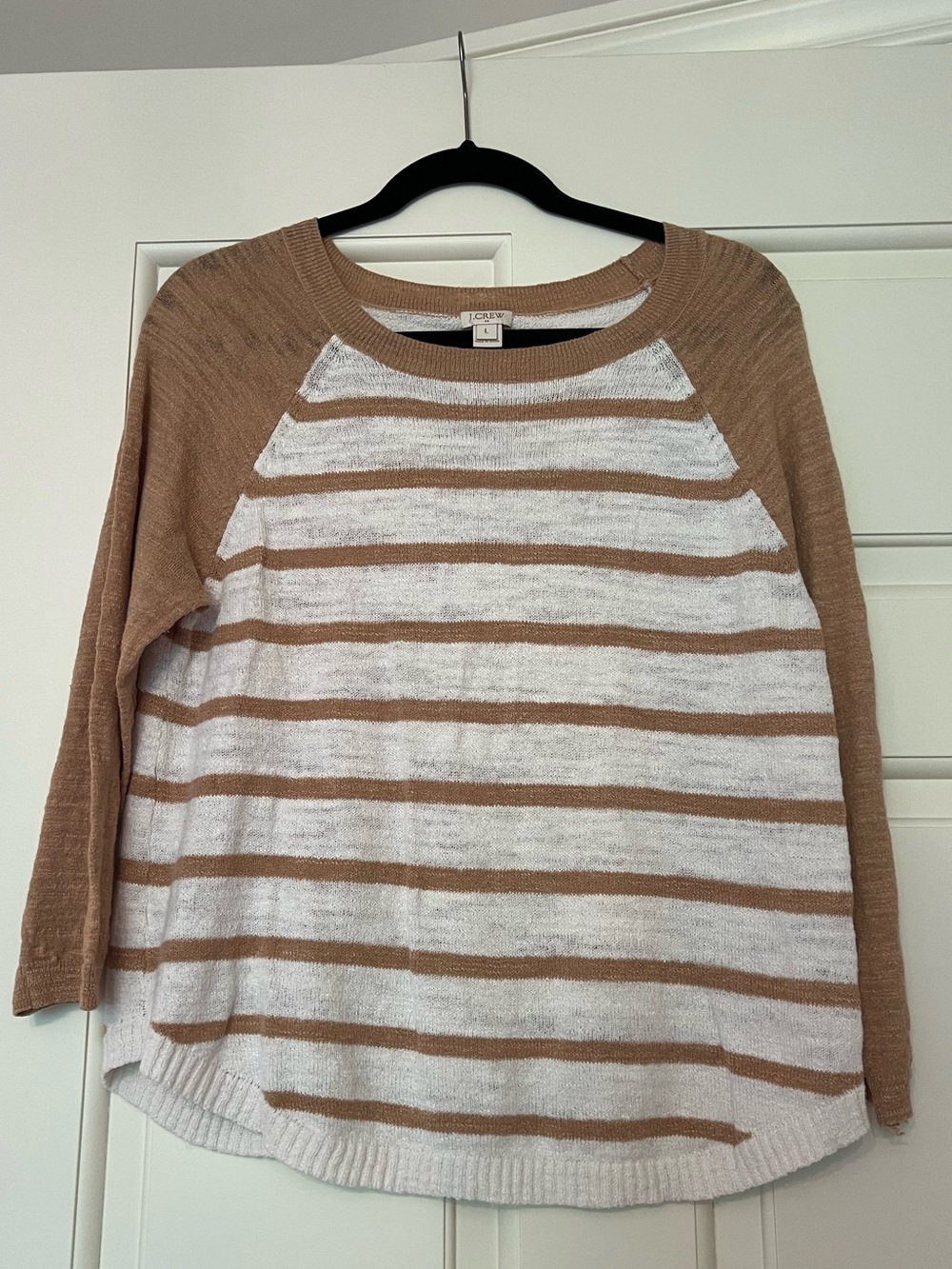 J crew striped sweater top